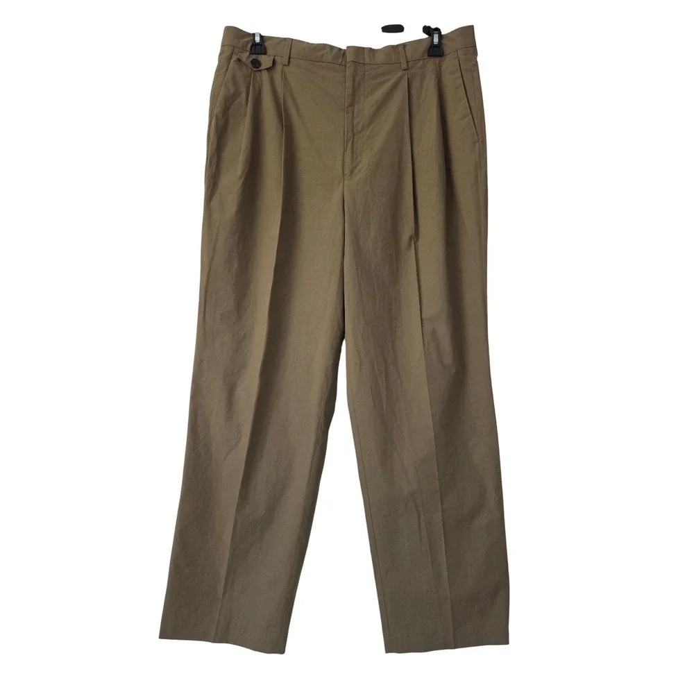 J. Crew‎ Relaxed Fit Suit Pant in Cotton Poplin 36 x 32 Khaki NWT $198 CF204
